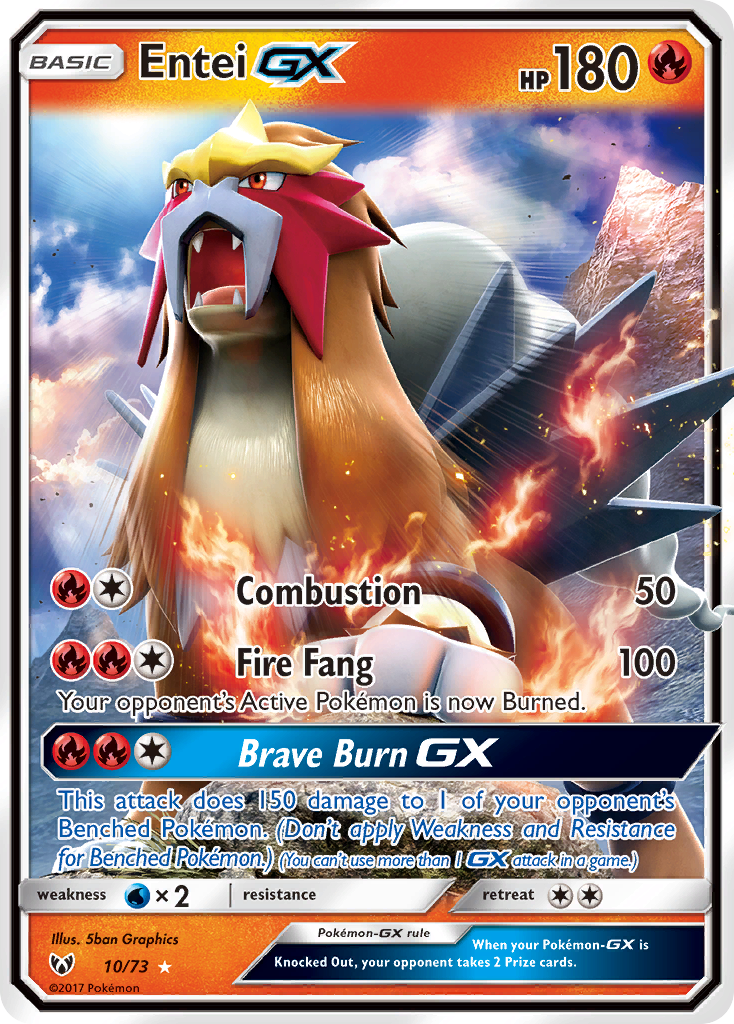 Entei GX (10/73) [Sun & Moon: Shining Legends] | Exor Games Dartmouth