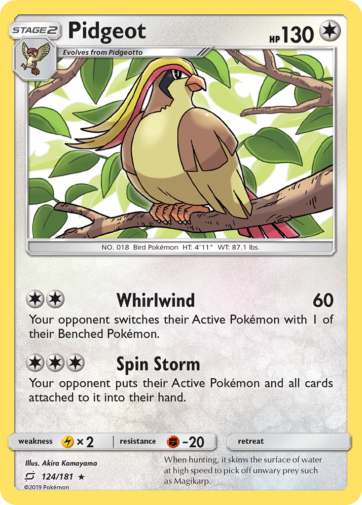 Pidgeot (124/181) [Sun & Moon: Team Up] | Exor Games Dartmouth