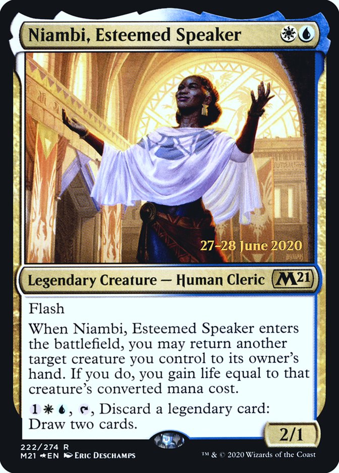 Niambi, Esteemed Speaker  [Core Set 2021 Prerelease Promos] | Exor Games Dartmouth