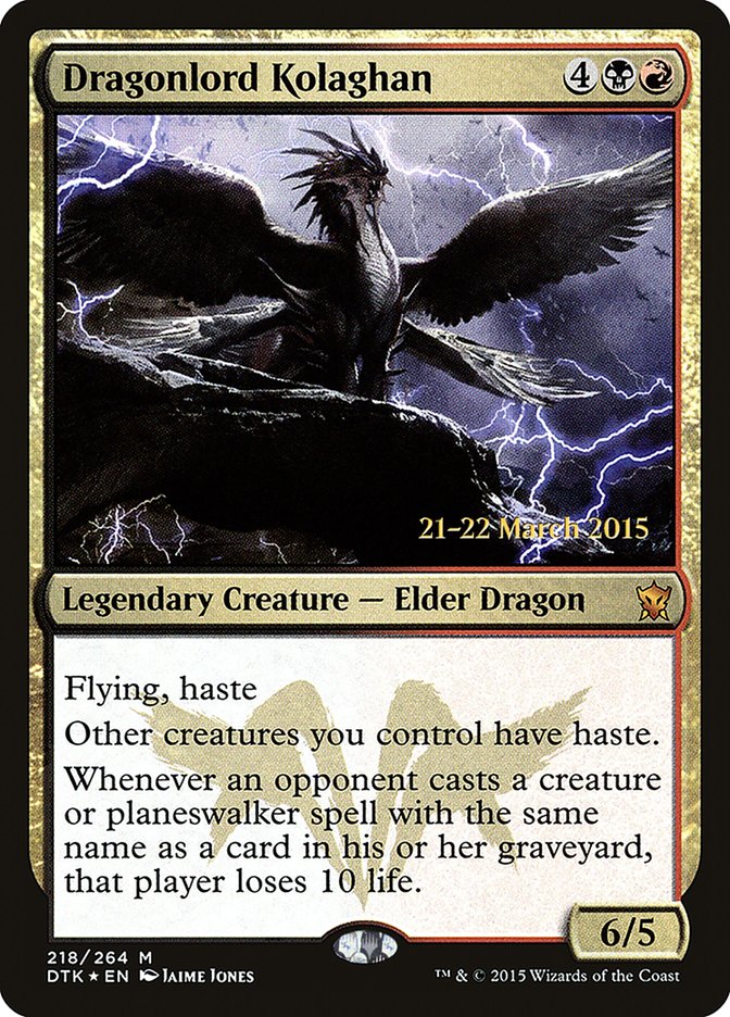 Dragonlord Kolaghan  [Dragons of Tarkir Prerelease Promos] | Exor Games Dartmouth