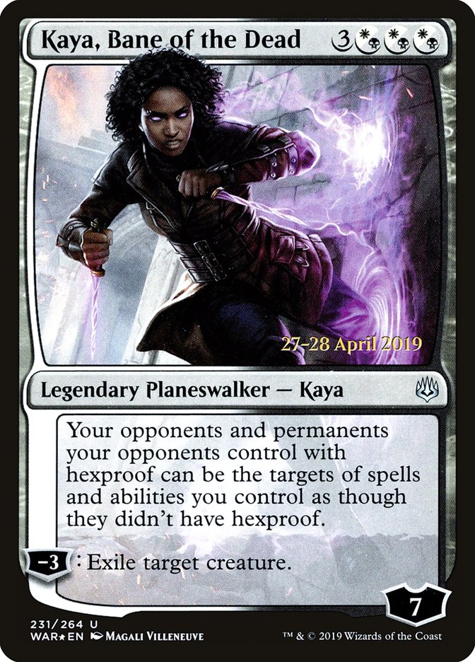 Kaya, Bane of the Dead  [War of the Spark Prerelease Promos] | Exor Games Dartmouth