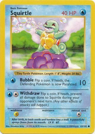 Squirtle (63/102) [Base Set Shadowless Unlimited] | Exor Games Dartmouth