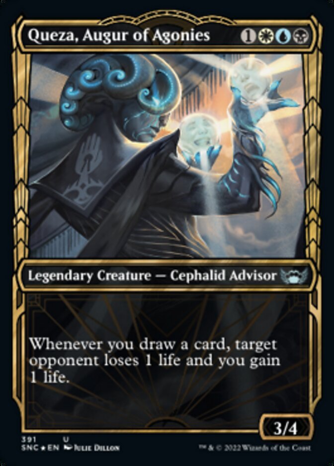 Queza, Augur of Agonies (Showcase Golden Age Gilded Foil) [Streets of New Capenna] | Exor Games Dartmouth