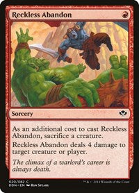 Reckless Abandon [Duel Decks: Speed vs. Cunning] | Exor Games Dartmouth
