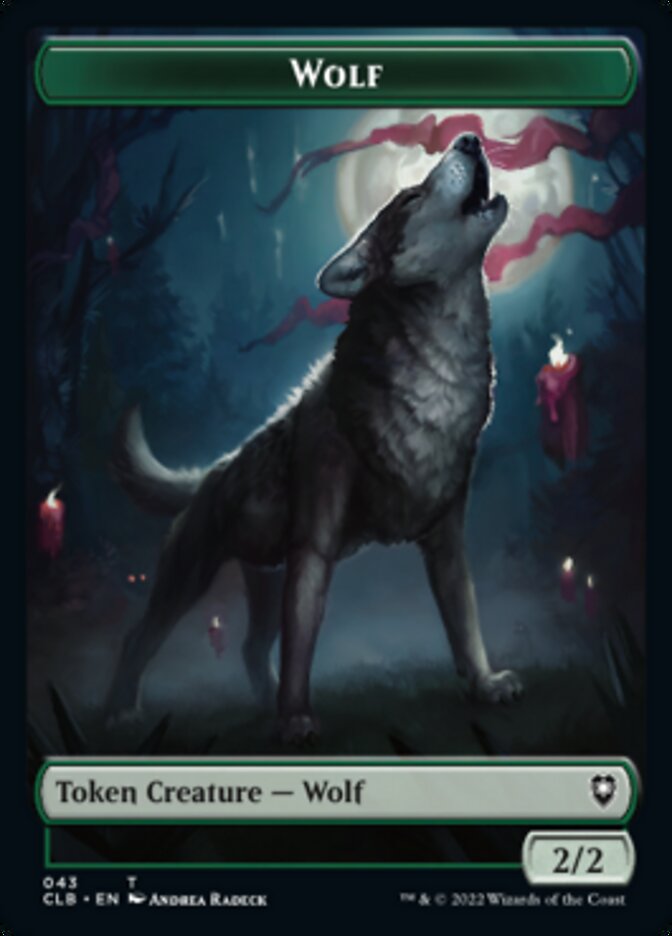 Wolf // Insect Double-sided Token [Commander Legends: Battle for Baldur's Gate Tokens] | Exor Games Dartmouth