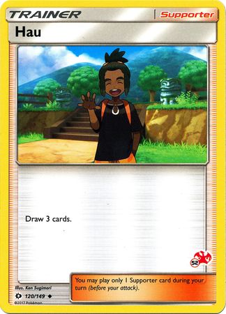 Hau (120/149) (Charizard Stamp #52) [Battle Academy 2020] | Exor Games Dartmouth