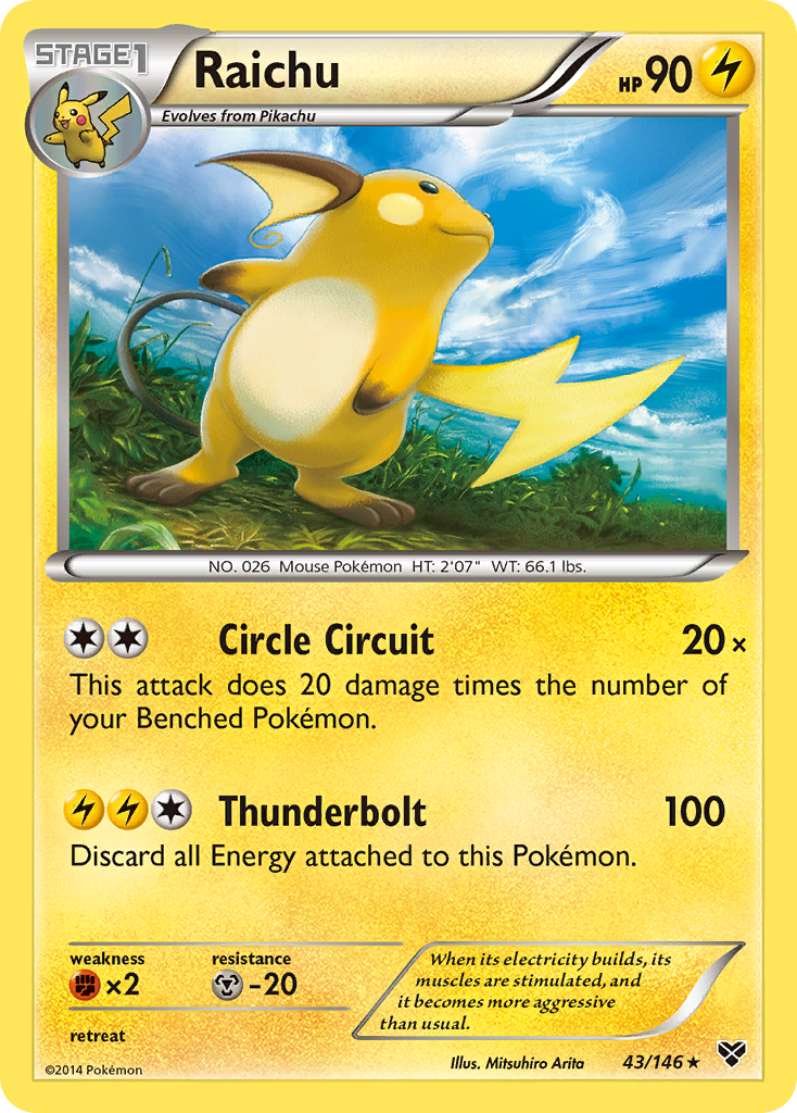 Raichu (43/146) [XY: Base Set] | Exor Games Dartmouth