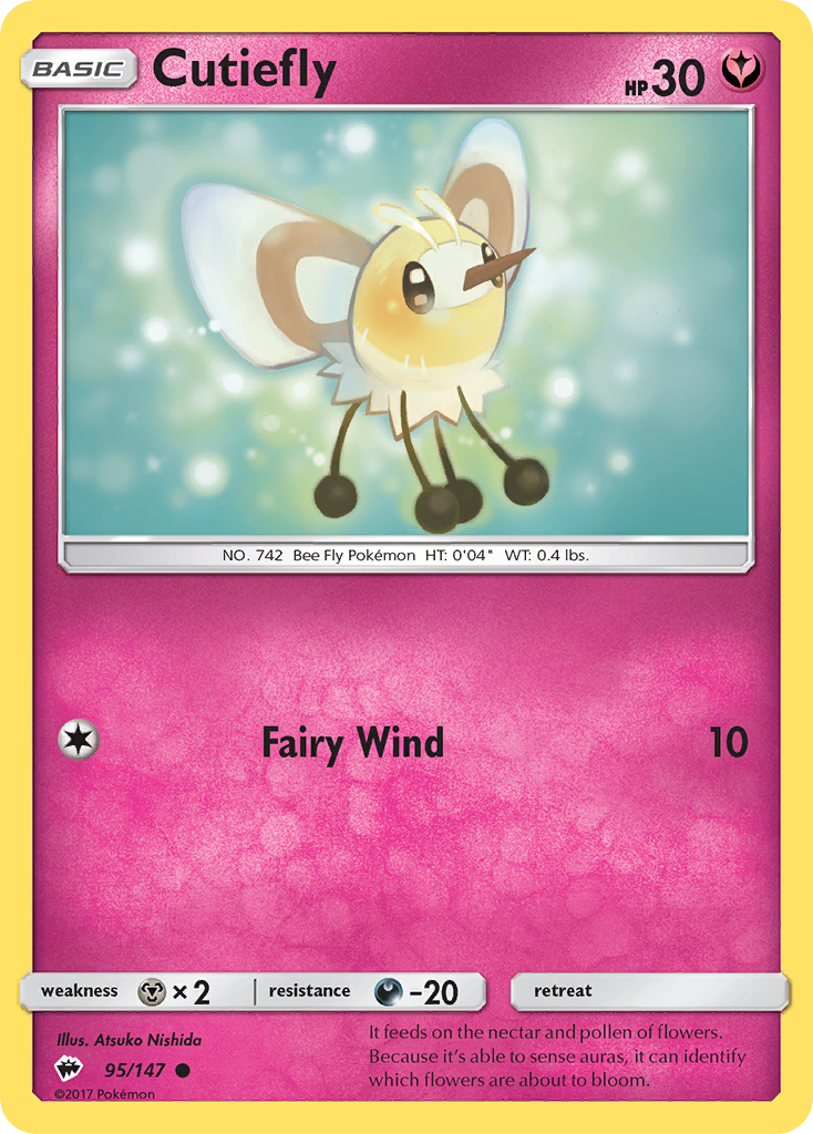 Cutiefly (95/147) [Sun & Moon: Burning Shadows] | Exor Games Dartmouth