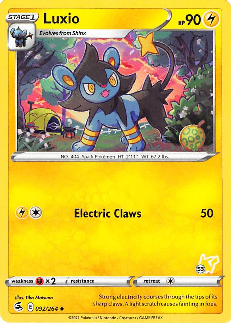 Luxio (092/264) (Pikachu Stamp #53) [Battle Academy 2022] | Exor Games Dartmouth