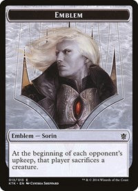 Sorin, Solemn Visitor Emblem [Khans of Tarkir Tokens] | Exor Games Dartmouth