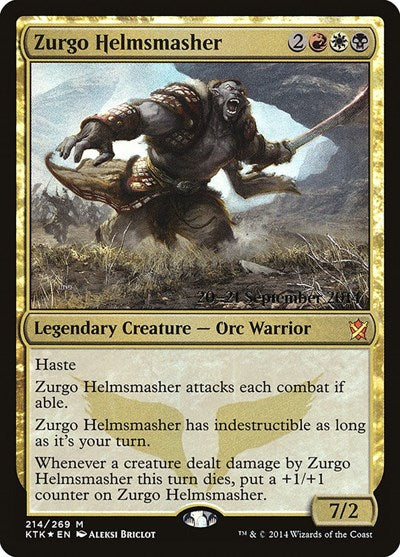 Zurgo Helmsmasher [Khans of Tarkir Promos] | Exor Games Dartmouth