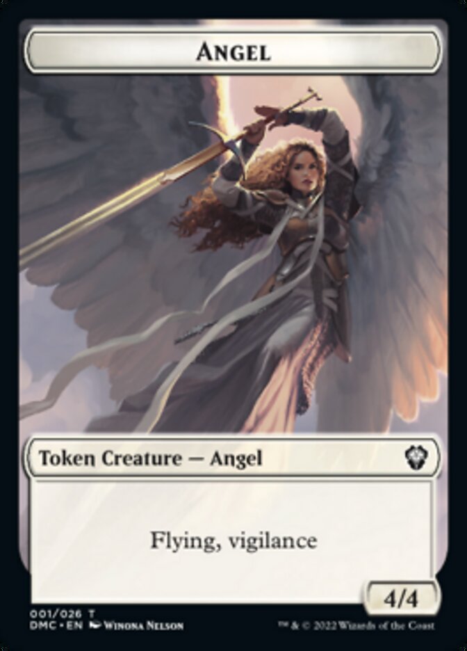 Kavu // Angel Double-sided Token [Dominaria United Commander Tokens] | Exor Games Dartmouth