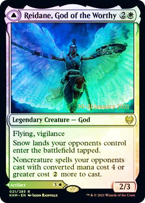 Reidane, God of the Worthy // Valkmira, Protector's Shield  [Kaldheim Prerelease Promos] | Exor Games Dartmouth