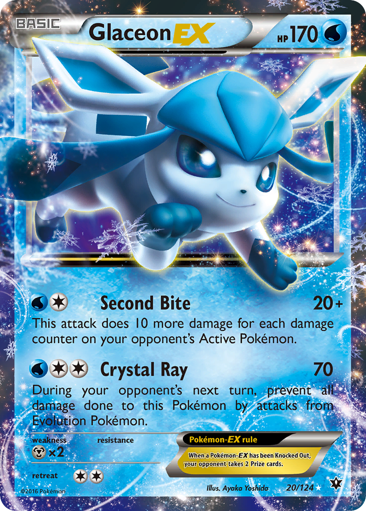 Glaceon EX (20/124) [XY: Fates Collide] | Exor Games Dartmouth