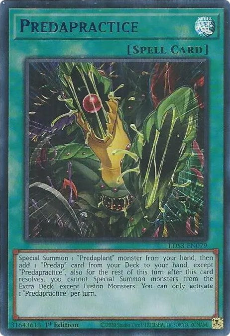 Predapractice (Blue) [LDS3-EN079] Ultra Rare | Exor Games Dartmouth