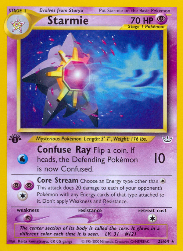 Starmie (25/64) [Neo Revelation 1st Edition] | Exor Games Dartmouth