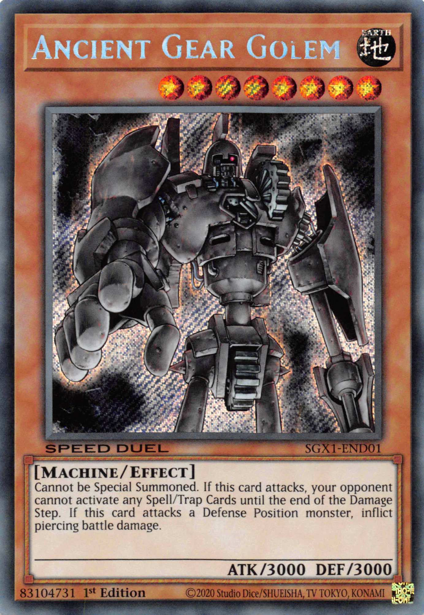 Ancient Gear Golem [SGX1-END01] Secret Rare | Exor Games Dartmouth