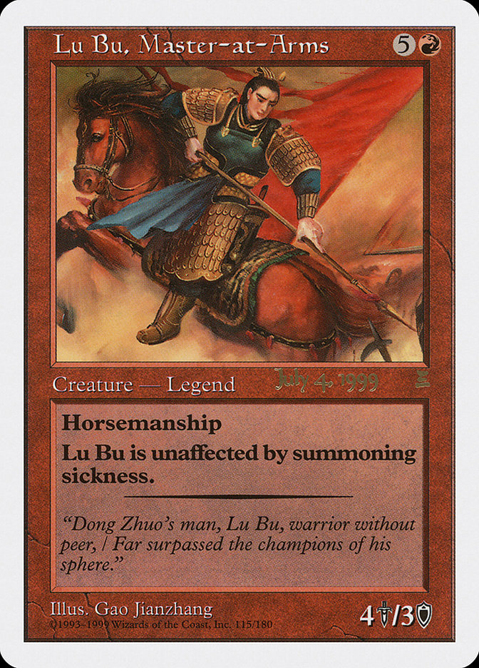 Lu Bu, Master-at-Arms (July 4, 1999) [Portal Three Kingdoms Promos] | Exor Games Dartmouth