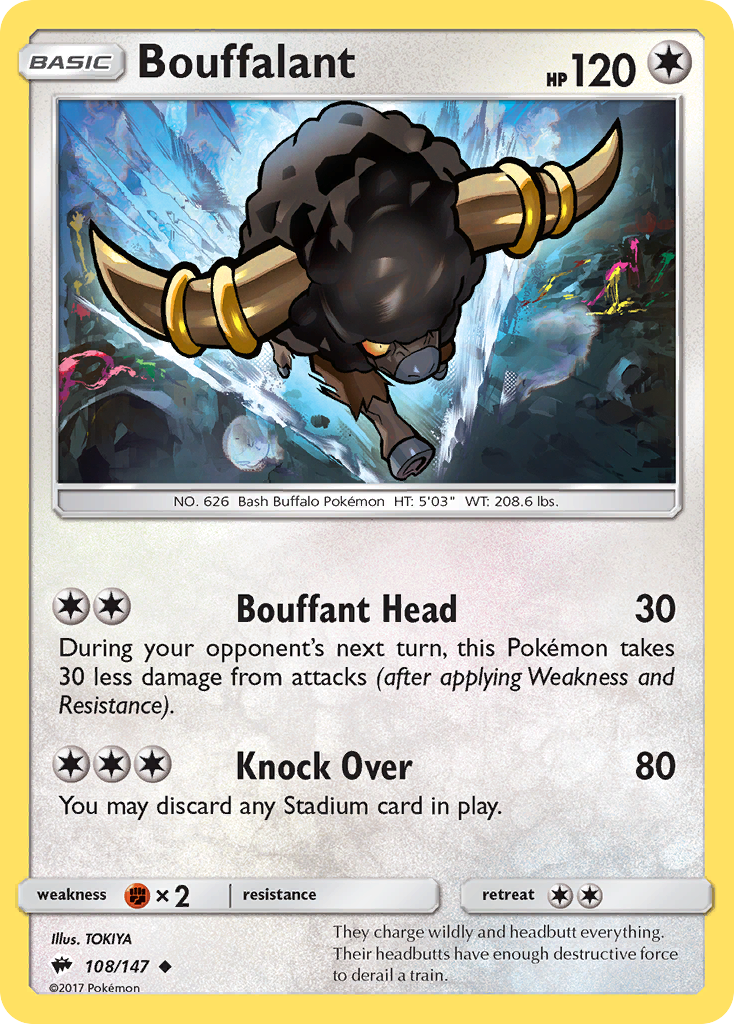 Bouffalant (108/147) [Sun & Moon: Burning Shadows] | Exor Games Dartmouth