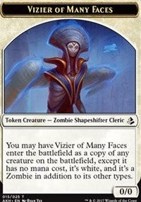 Vizier of Many Faces // Zombie Token [Amonkhet Tokens] | Exor Games Dartmouth