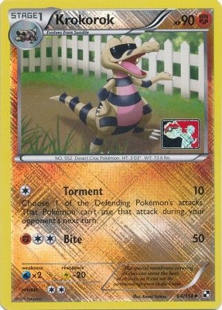 Krokorok (64/114) (League Promo) [Black & White: Base Set] | Exor Games Dartmouth