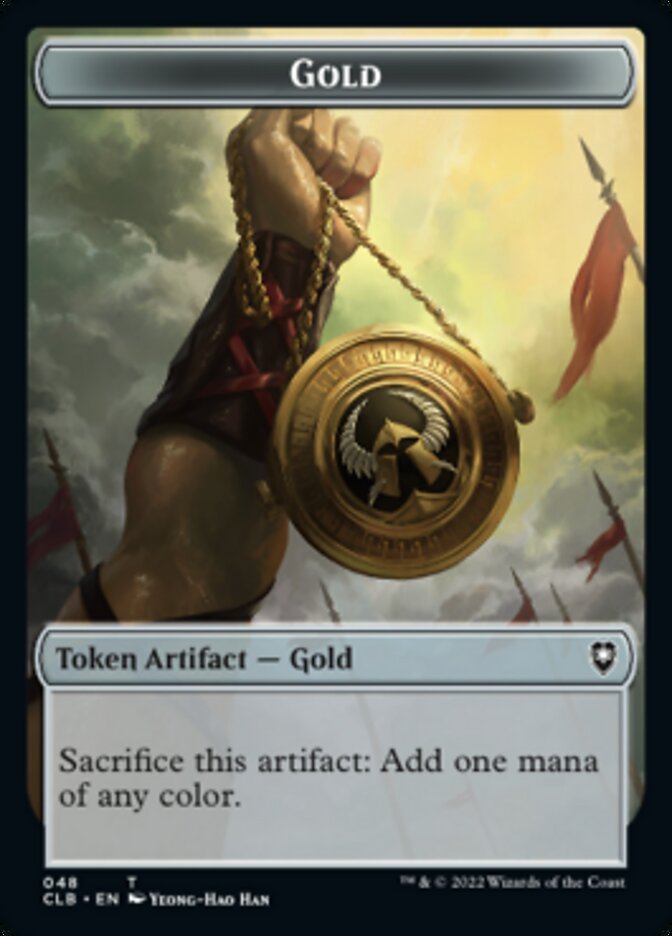 Gold // Dragon Double-sided Token [Commander Legends: Battle for Baldur's Gate Tokens] | Exor Games Dartmouth