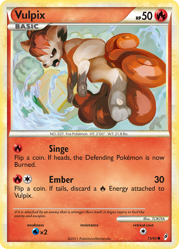 Vulpix (75/95) [HeartGold & SoulSilver: Call of Legends] | Exor Games Dartmouth