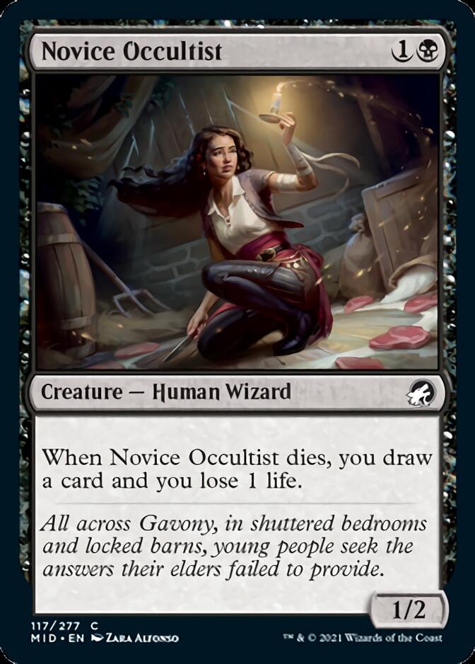 Novice Occultist [Innistrad: Midnight Hunt] | Exor Games Dartmouth