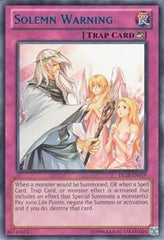 Solemn Warning (Blue) [DL18-EN019] Rare | Exor Games Dartmouth