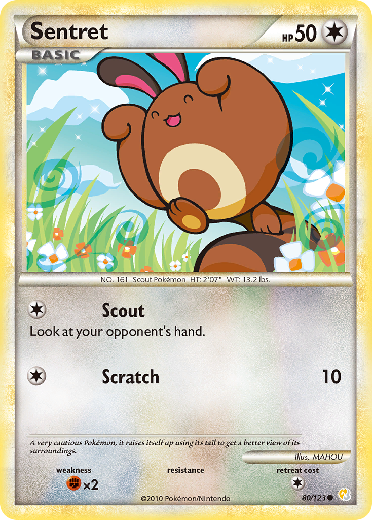 Sentret (80/123) [HeartGold & SoulSilver: Base Set] | Exor Games Dartmouth