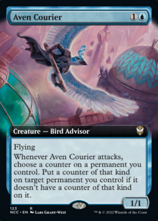 Aven Courier (Extended Art) [Streets of New Capenna Commander] | Exor Games Dartmouth