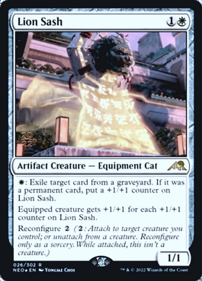 Lion Sash [Kamigawa: Neon Dynasty Prerelease Promos] | Exor Games Dartmouth