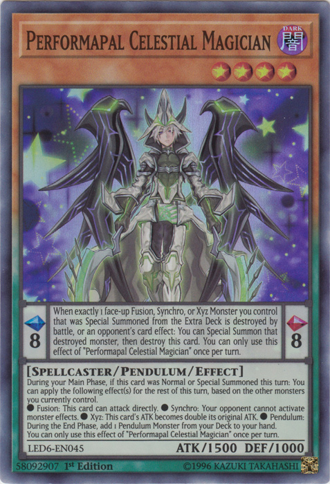 Performapal Celestial Magician [LED6-EN045] Super Rare | Exor Games Dartmouth