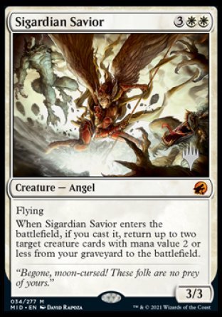 Sigardian Savior (Promo Pack) [Innistrad: Midnight Hunt Promos] | Exor Games Dartmouth