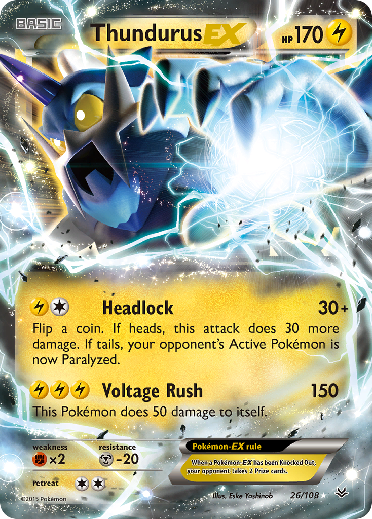 Thundurus EX (26/108) [XY: Roaring Skies] | Exor Games Dartmouth