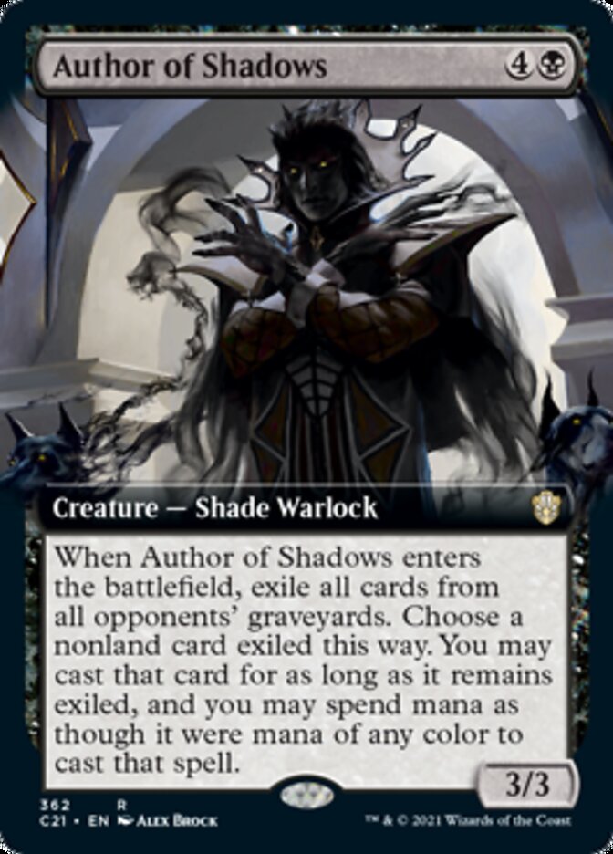 Author of Shadows (Extended) [Commander 2021] | Exor Games Dartmouth