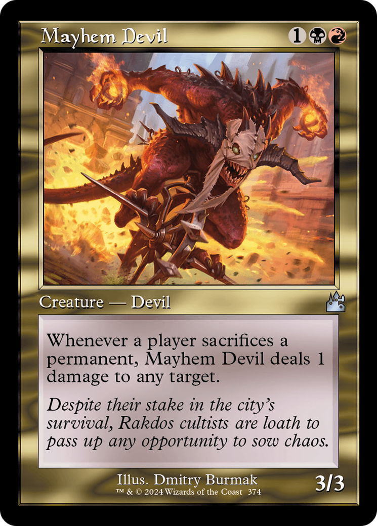 Mayhem Devil (Retro Frame) [Ravnica Remastered] | Exor Games Dartmouth