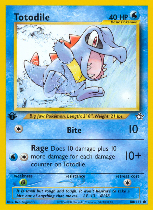 Totodile (80/111) [Neo Genesis 1st Edition] | Exor Games Dartmouth