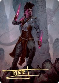 Kaya the Inexorable Art Card (Gold-Stamped Signature) [Kaldheim: Art Series] | Exor Games Dartmouth
