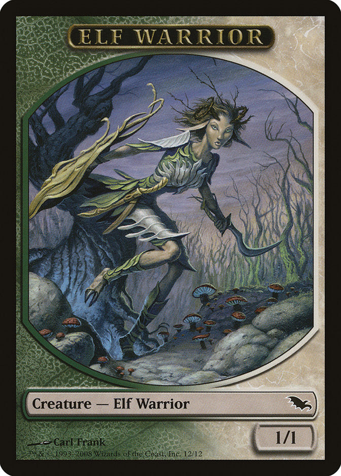 Elf Warrior (12/12) [Shadowmoor Tokens] | Exor Games Dartmouth