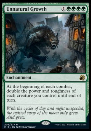 Unnatural Growth (Promo Pack) [Innistrad: Midnight Hunt Promos] | Exor Games Dartmouth