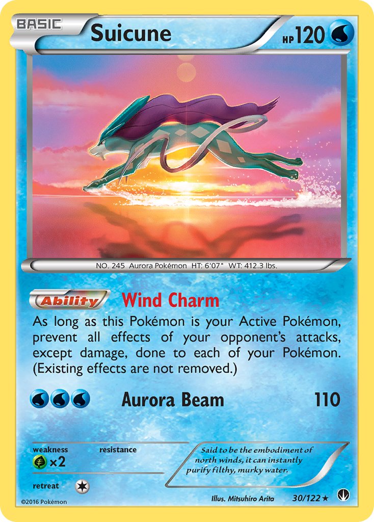 Suicune (30/122) (Cosmos Holo) (Blister Exclusive) [XY: BREAKpoint] | Exor Games Dartmouth