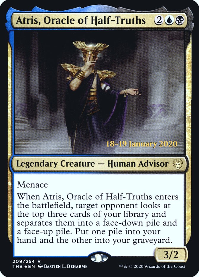 Atris, Oracle of Half-Truths [Theros Beyond Death Prerelease Promos] | Exor Games Dartmouth