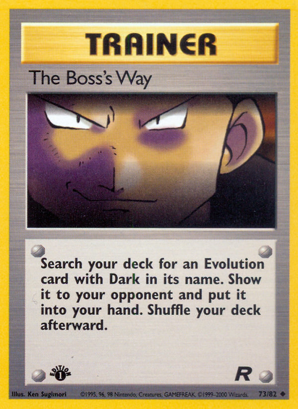 The Boss's Way (73/82) [Team Rocket 1st Edition] | Exor Games Dartmouth