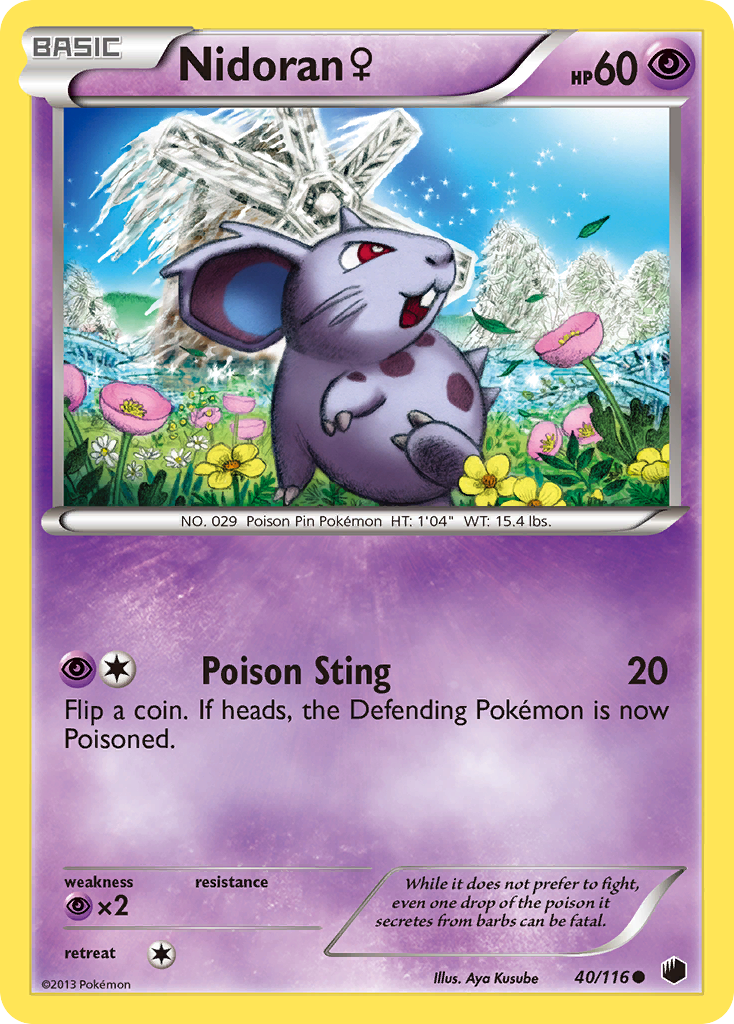 Nidoran (40/116) (Female) [Black & White: Plasma Freeze] | Exor Games Dartmouth