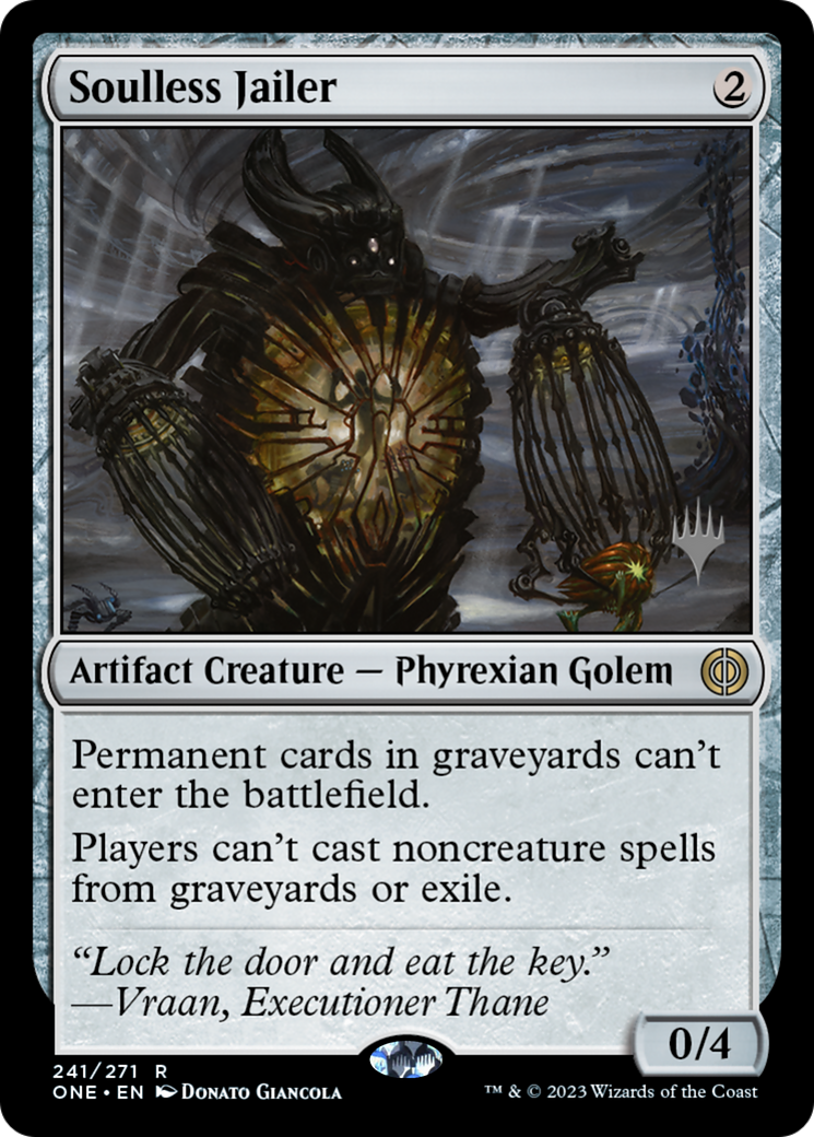 Soulless Jailer (Promo Pack) [Phyrexia: All Will Be One Promos] | Exor Games Dartmouth