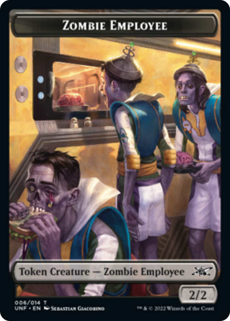 Zombie Employee // Food (010) Double-sided Token [Unfinity Tokens] | Exor Games Dartmouth