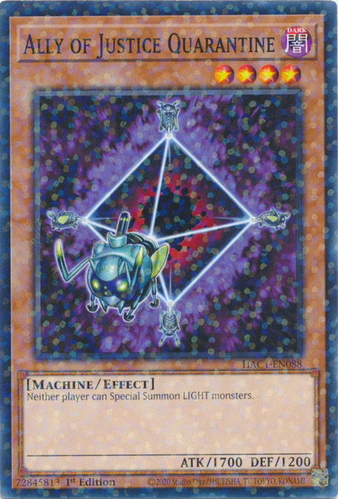 Ally of Justice Quarantine (Duel Terminal) [HAC1-EN088] Common | Exor Games Dartmouth
