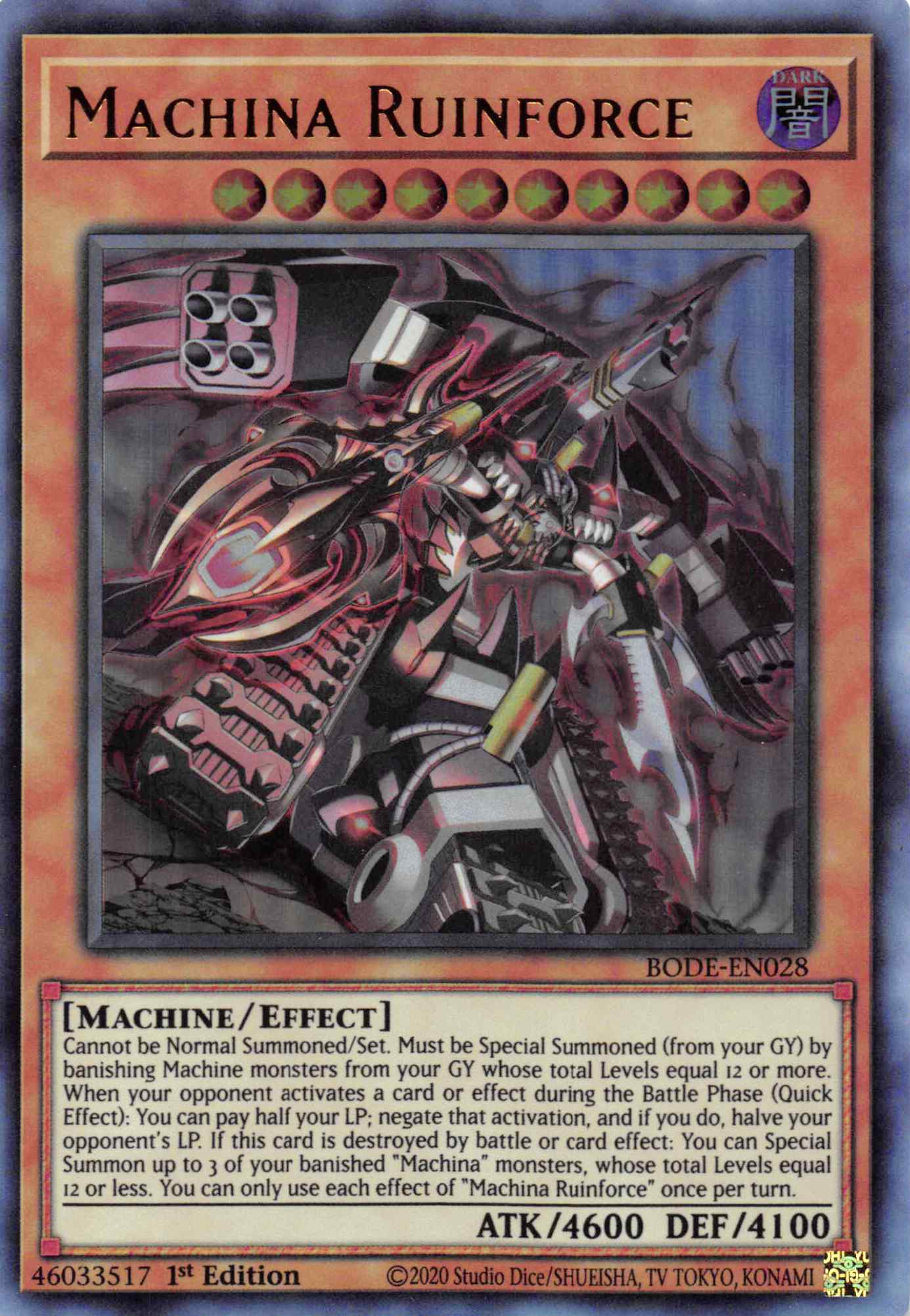 Machina Ruinforce [BODE-EN028] Ultra Rare | Exor Games Dartmouth