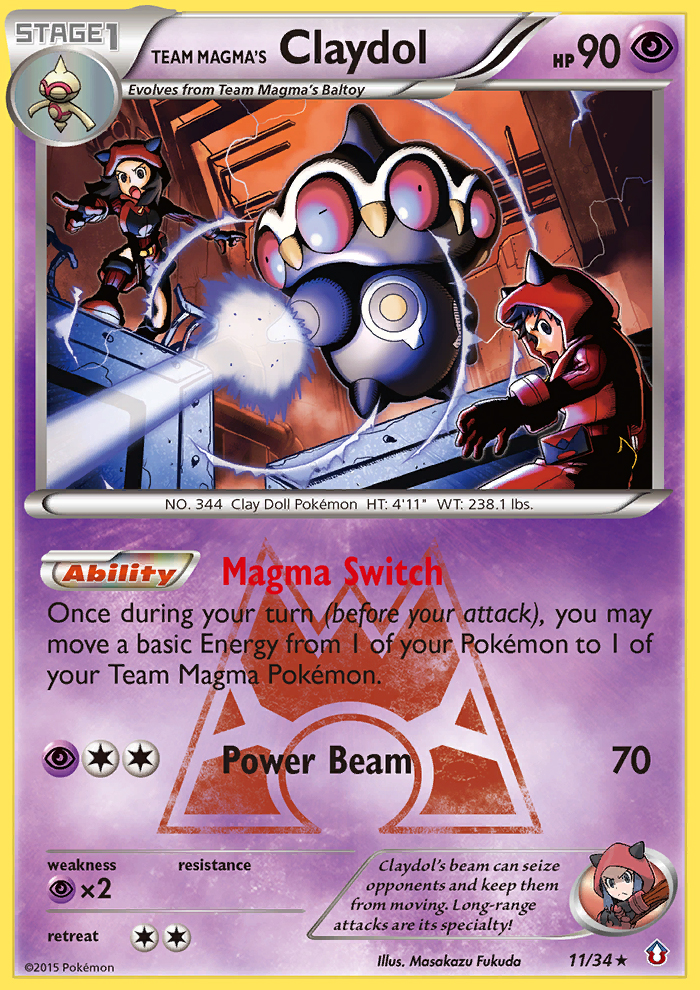 Team Magma's Claydol (11/34) [XY: Double Crisis] | Exor Games Dartmouth